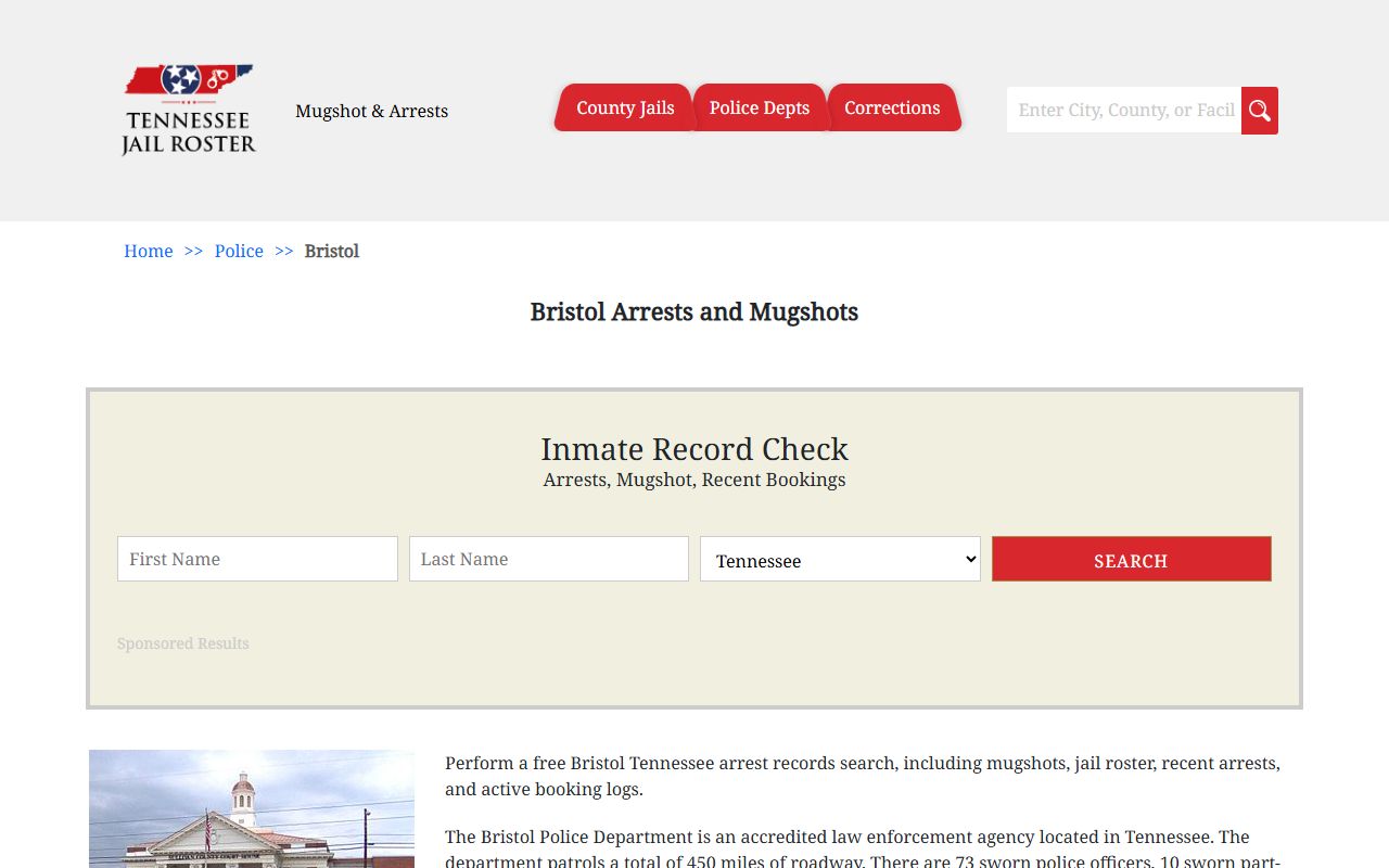 Bristol arrest records search resource