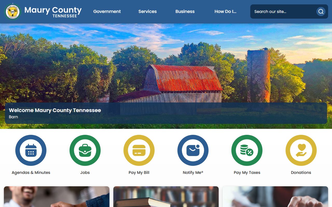 Maury County Sheriff's Office website for jail records and inmate information