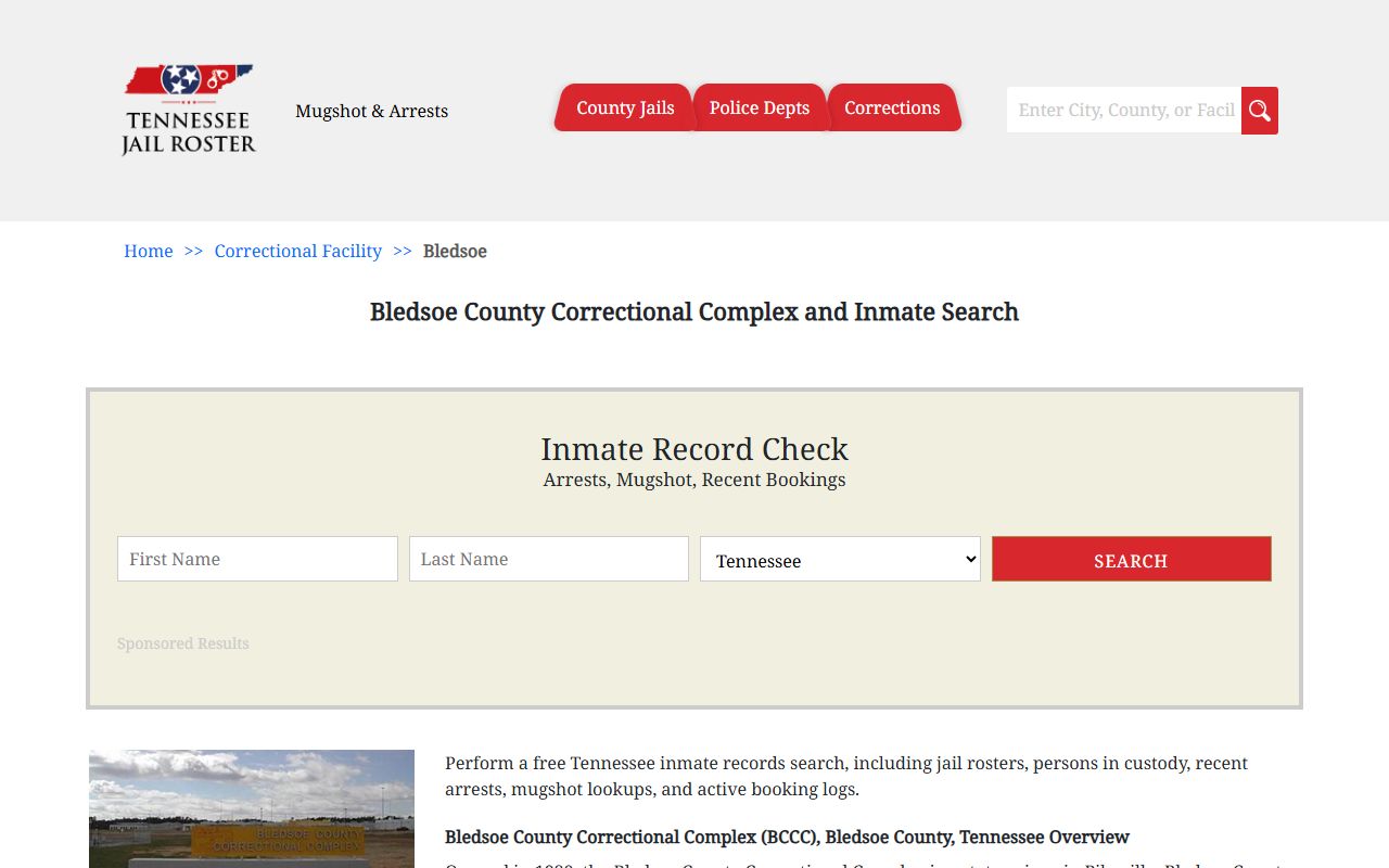 Bledsoe County Correctional Complex search