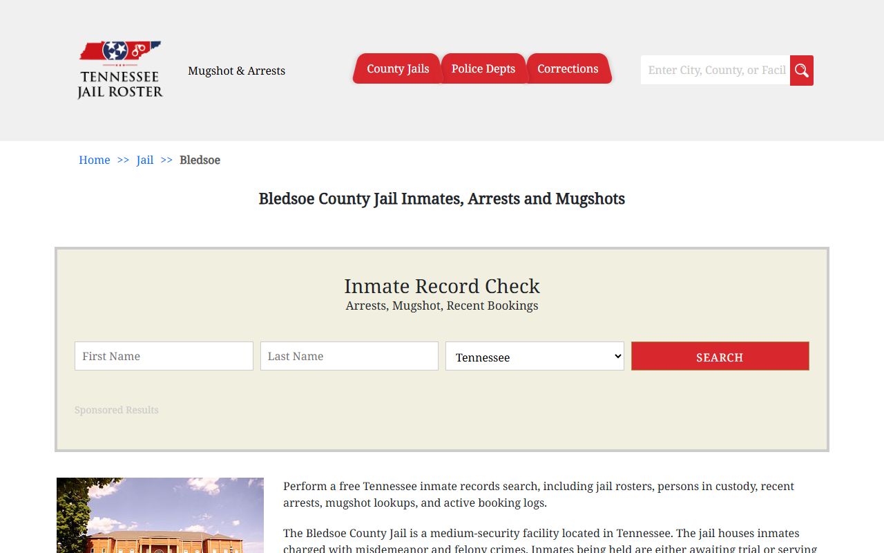 Bledsoe County jail roster search