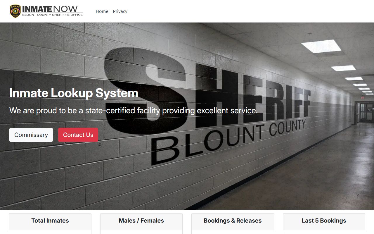 Blount County Inmate Lookup System