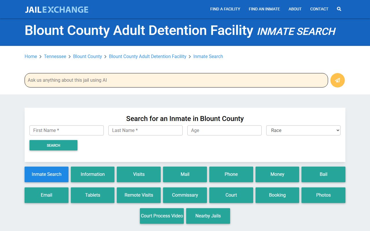 Blount County Jail Exchange search