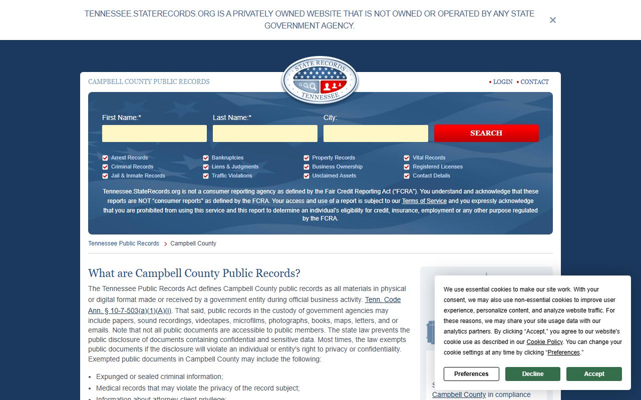 Campbell County public records search