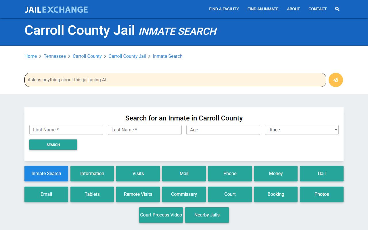 Carroll County Jail Exchange search