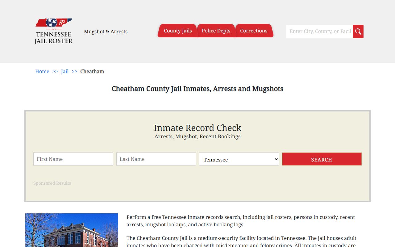 Cheatham County jail roster search