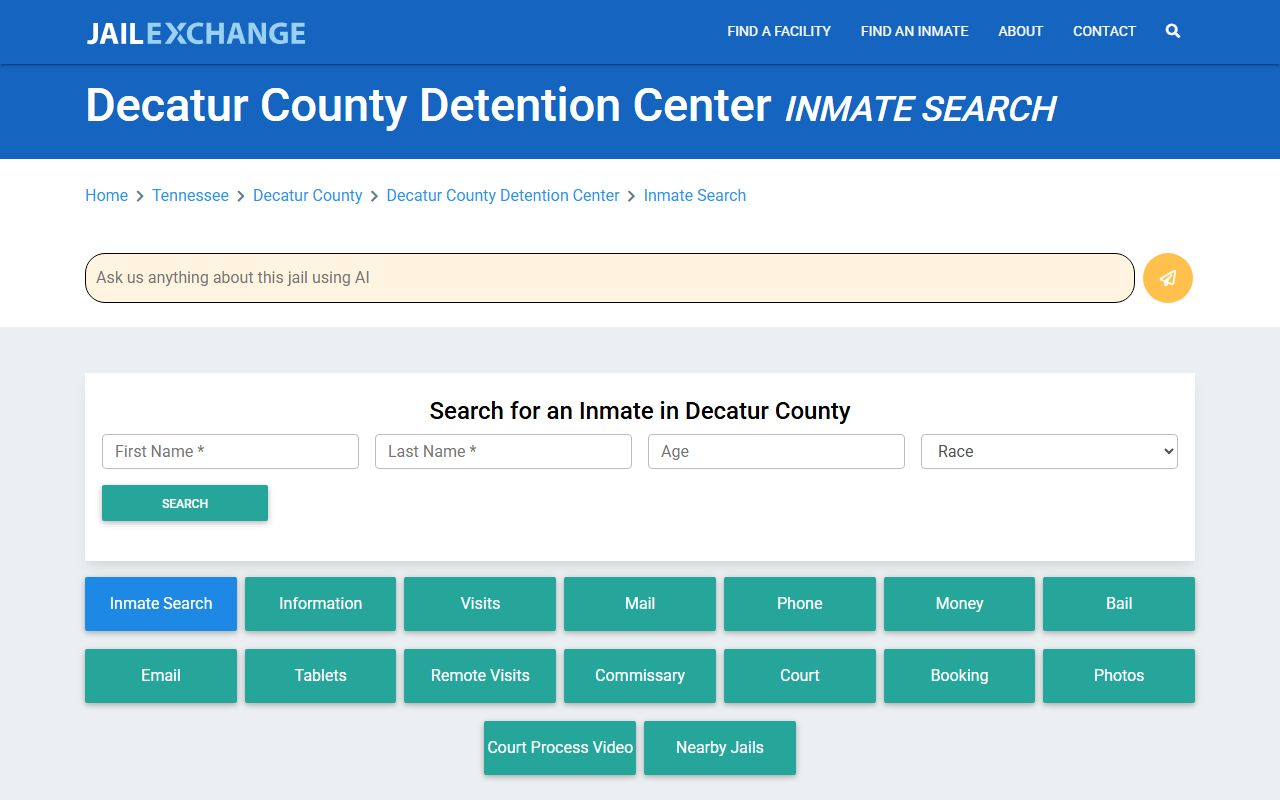 Decatur County Jail Exchange inmate information