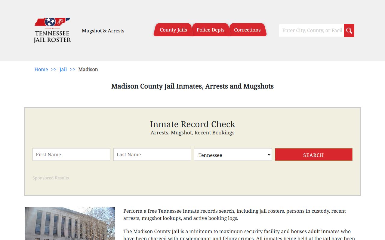 Jackson County jail roster on Tennessee Jail Roster