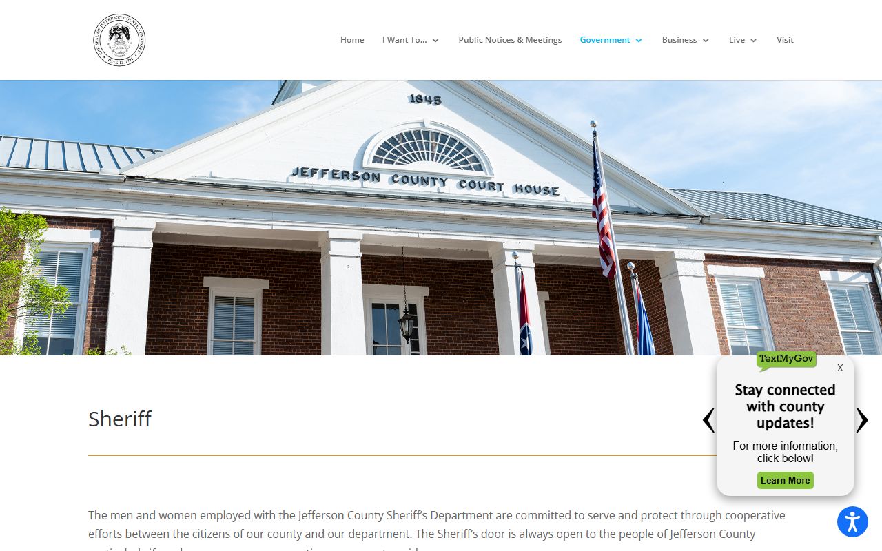 Jefferson County Sheriff's Office website