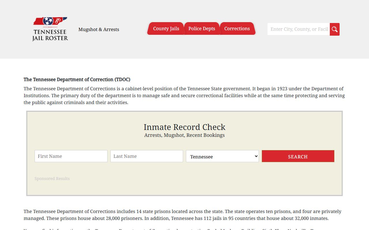 Johnson County jail roster on Tennessee Jail Roster