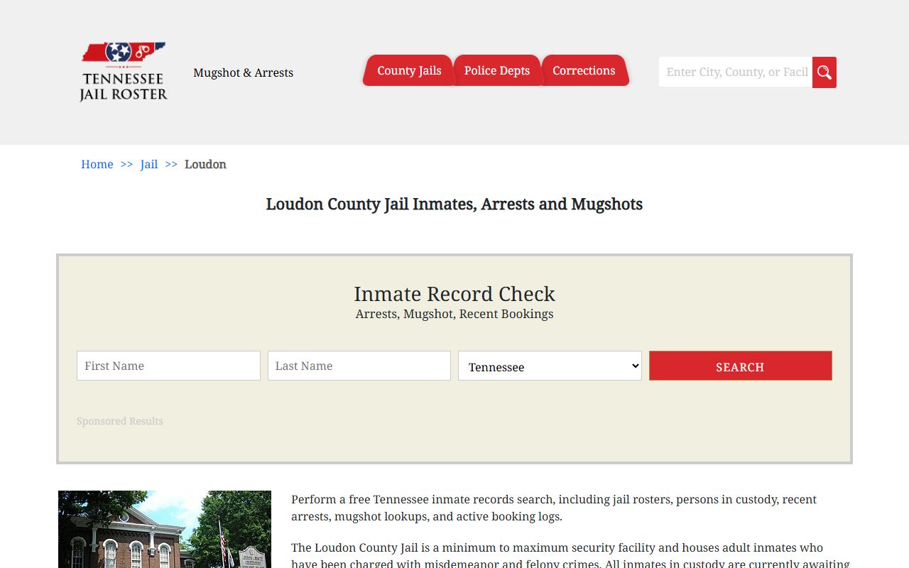 Loudon County jail roster on Tennessee Jail Roster