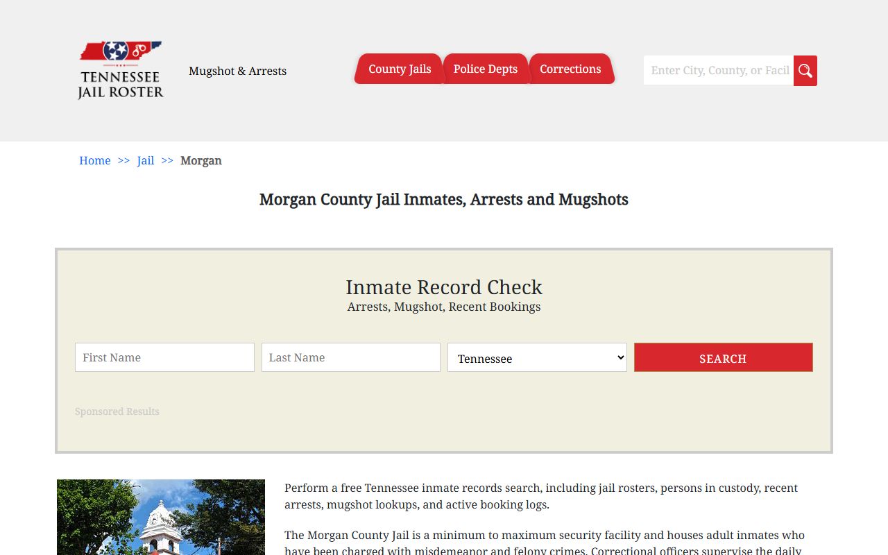 Morgan County jail roster on Tennessee Jail Roster