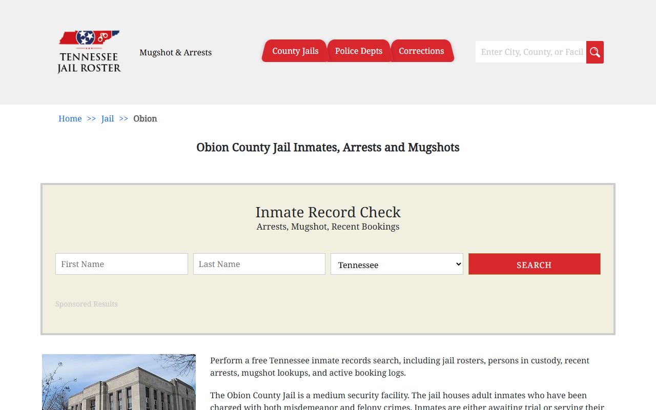 Obion County jail roster search