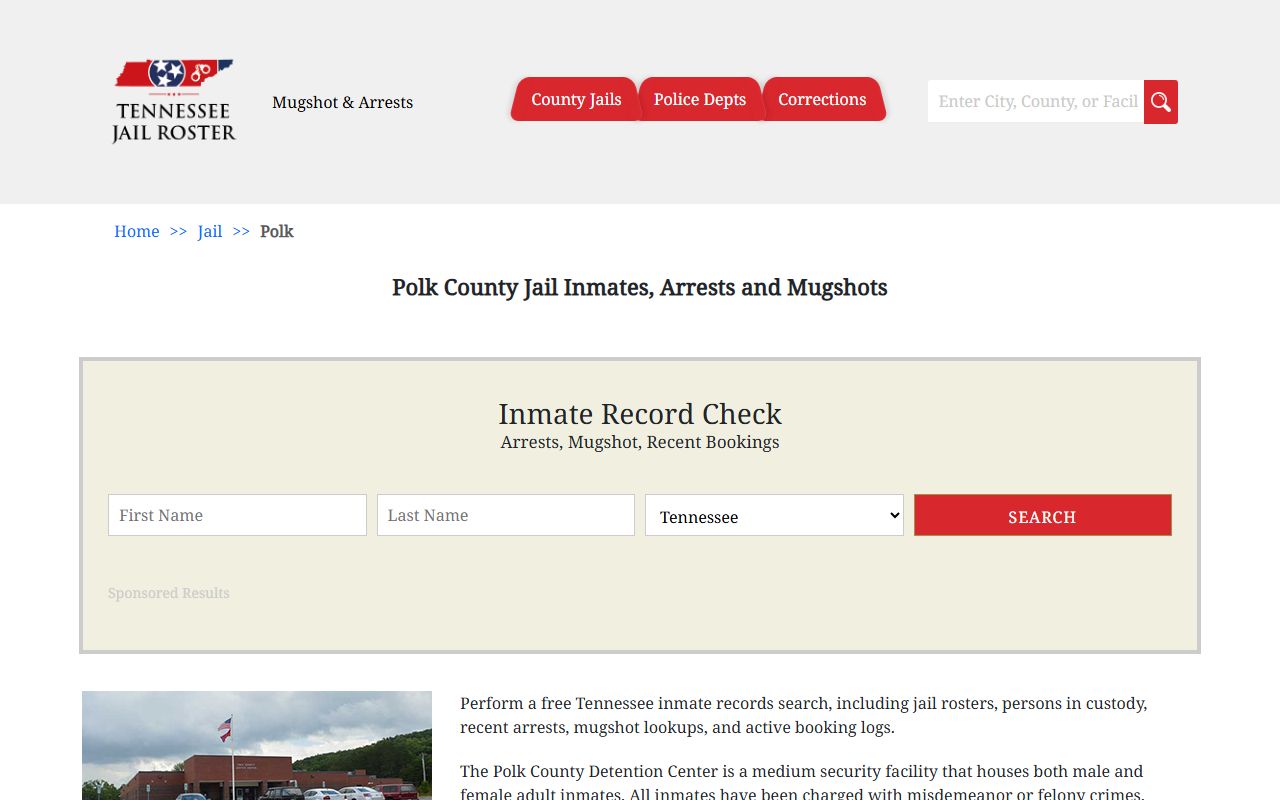 Polk County jail roster on Tennessee Jail Roster