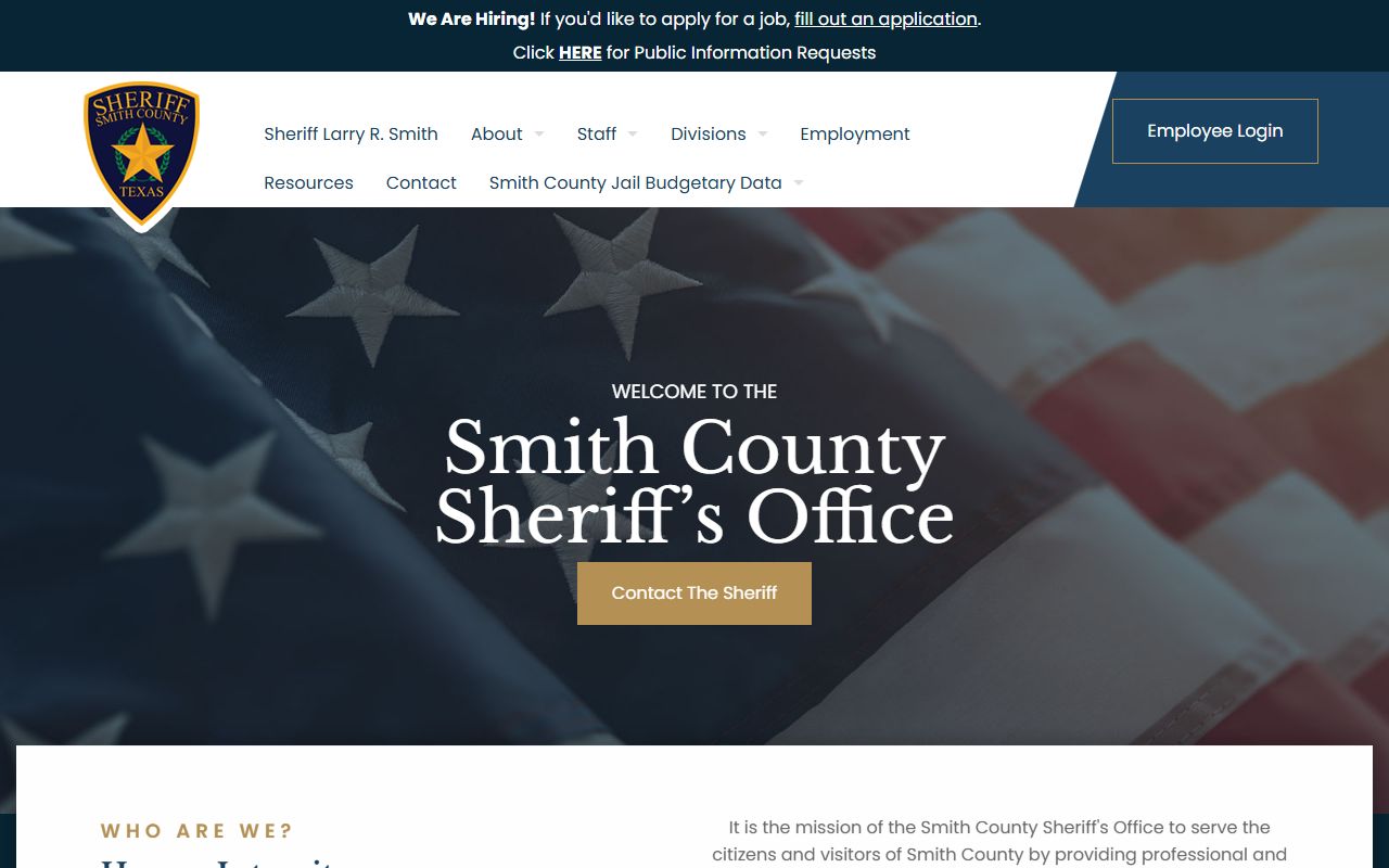 Smith County Sheriff's Office website