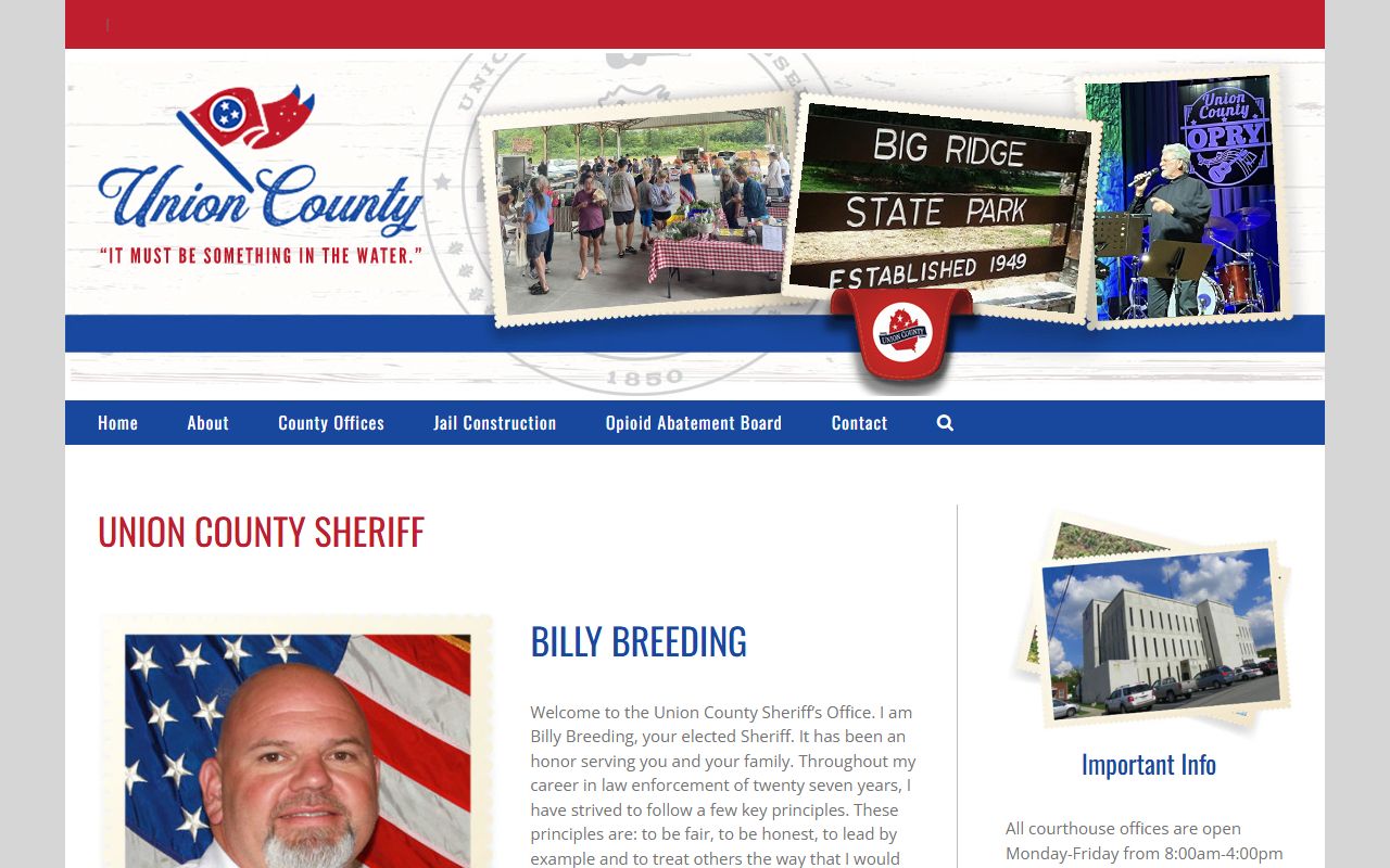 Union County Sheriff's Office website